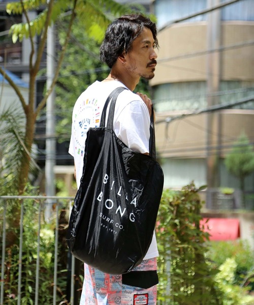 BILLABONG(ビラボン)の「BILLABONG メンズ POCKETABLE TOTE バッグ 21L【2021年春夏モデル】/ビラボンショッパー(お買い物・ショッピングバッグ)(トートバッグ・メンズ・ブラック/ネイビー/オレンジ/アーミー・FREE)」の1枚目の写真