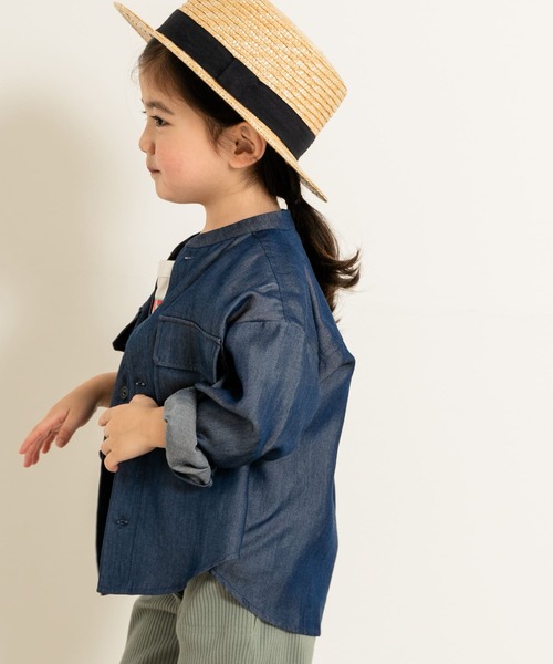 URBAN RESEARCH DOORS（アーバンリサーチドアーズ）の「【WEB限定】ライトデニムCPOジャケット(KIDS)（デニムジャケット・キッズ・インディゴブルー/ライトインディゴブルー・105/120/135/150）」の8枚目の写真