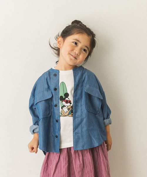 URBAN RESEARCH DOORS（アーバンリサーチドアーズ）の「【WEB限定】ライトデニムCPOジャケット(KIDS)（デニムジャケット・キッズ・インディゴブルー/ライトインディゴブルー・105/120/135/150）」の21枚目の写真