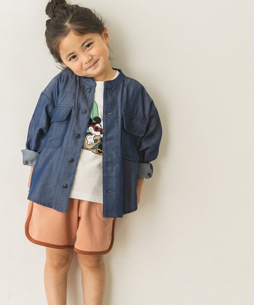 URBAN RESEARCH DOORS（アーバンリサーチドアーズ）の「【WEB限定】ライトデニムCPOジャケット(KIDS)（デニムジャケット・キッズ・インディゴブルー/ライトインディゴブルー・105/120/135/150）」の2枚目の写真