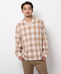 THE SHOP TK  | オンブレチェック開襟シャツ(シャツ/ブラウス)