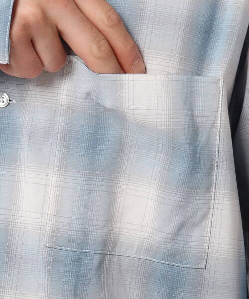 THE SHOP TK (ザ ショップ ティーケー )の「◆オンブレチェック開襟シャツ(シャツ/ブラウス・メンズ・ブラック系1/ベージュ系1/ブルー系1・02/03/04)」の11枚目の写真