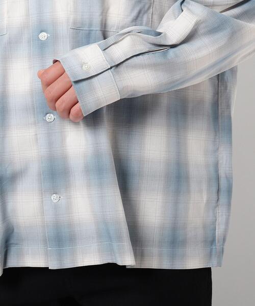 THE SHOP TK (ザ ショップ ティーケー )の「◆オンブレチェック開襟シャツ(シャツ/ブラウス・メンズ・ブラック系1/ベージュ系1/ブルー系1・02/03/04)」の12枚目の写真