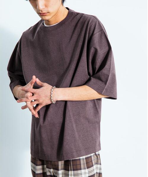 green label relaxing（グリーンレーベルリラクシング）の「OLT SC ヘンプ コットン クルーネック 5分袖 カットソー（Tシャツ/カットソー・メンズ・イエロー/ライトブルー/ケリー/ダークブラウン/ホワイト・MEDIUM/LARGE/SMALL/X-LARGE）」の3枚目の写真