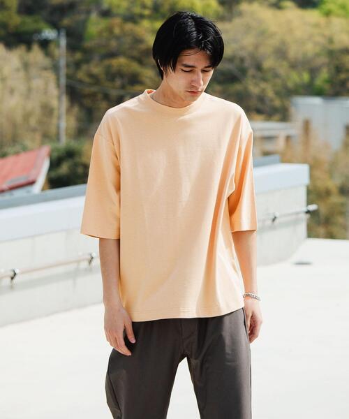 green label relaxing（グリーンレーベルリラクシング）の「OLT SC ヘンプ コットン クルーネック 5分袖 カットソー（Tシャツ/カットソー・メンズ・イエロー/ライトブルー/ケリー/ダークブラウン/ホワイト・MEDIUM/LARGE/SMALL/X-LARGE）」の15枚目の写真