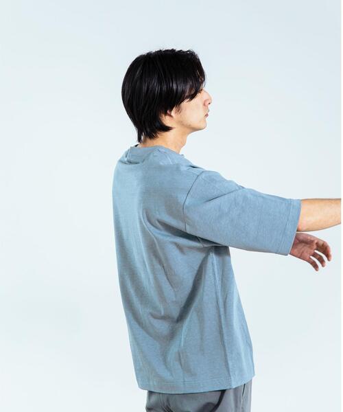 green label relaxing（グリーンレーベルリラクシング）の「OLT SC ヘンプ コットン クルーネック 5分袖 カットソー（Tシャツ/カットソー・メンズ・イエロー/ライトブルー/ケリー/ダークブラウン/ホワイト・MEDIUM/LARGE/SMALL/X-LARGE）」の16枚目の写真