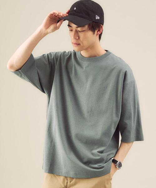 green label relaxing（グリーンレーベルリラクシング）の「OLT SC ヘンプ コットン クルーネック 5分袖 カットソー（Tシャツ/カットソー・メンズ・イエロー/ライトブルー/ケリー/ダークブラウン/ホワイト・MEDIUM/LARGE/SMALL/X-LARGE）」の11枚目の写真