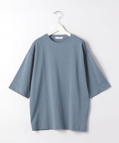 green label relaxing（グリーンレーベルリラクシング）の「OLT SC ヘンプ コットン クルーネック 5分袖 カットソー（Tシャツ/カットソー・メンズ・イエロー/ライトブルー/ケリー/ダークブラウン/ホワイト・MEDIUM/LARGE/SMALL/X-LARGE）」の18枚目の写真