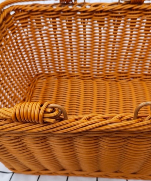 aimoha（アイモハ）の「かごバッグ（収納グッズ・レディース・ブラウン/ブラウン系その他・SMALL/LARGE）」の4枚目の写真