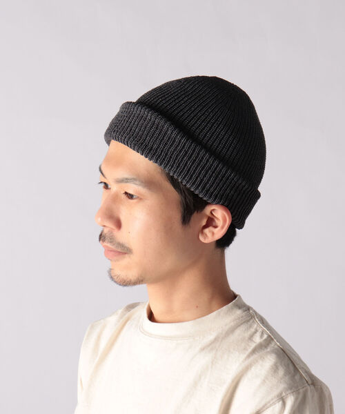 GLOSTER（グロスター）の「JAPAN MADE 和紙ロールワッチ（ニットキャップ/ビーニー・メンズ・ベージュ/イエロー/チャコールグレー/オレンジ/ライトグレー・FREE）」の2枚目の写真