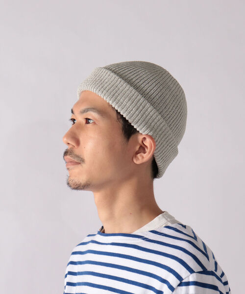 GLOSTER（グロスター）の「JAPAN MADE 和紙ロールワッチ（ニットキャップ/ビーニー・メンズ・ベージュ/イエロー/チャコールグレー/オレンジ/ライトグレー・FREE）」の3枚目の写真