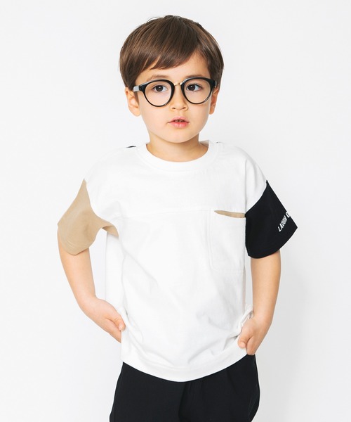 BRANSHES(ブランシェス)の「クレイジー配色半袖Tシャツ(Tシャツ/カットソー・キッズ・アイボリー/ブルーグレー・110cm/140cm/150cm/100cm/130cm/120cm/90cm)」の16枚目の写真