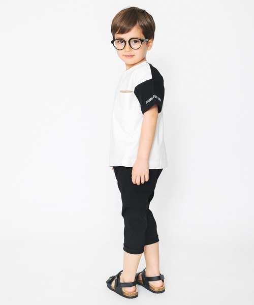 BRANSHES(ブランシェス)の「クレイジー配色半袖Tシャツ(Tシャツ/カットソー・キッズ・アイボリー/ブルーグレー・110cm/140cm/150cm/100cm/130cm/120cm/90cm)」の4枚目の写真