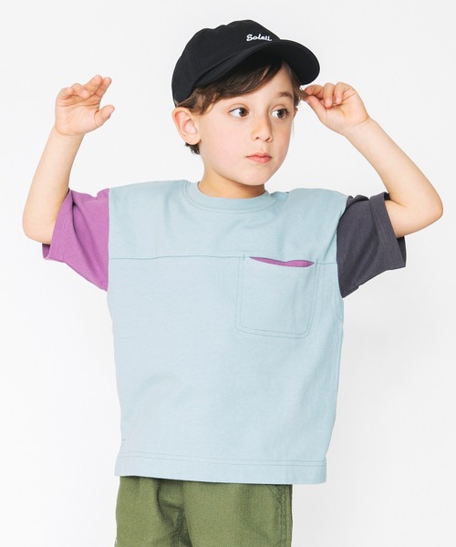 BRANSHES(ブランシェス)の「クレイジー配色半袖Tシャツ(Tシャツ/カットソー・キッズ・アイボリー/ブルーグレー・110cm/140cm/150cm/100cm/130cm/120cm/90cm)」の18枚目の写真