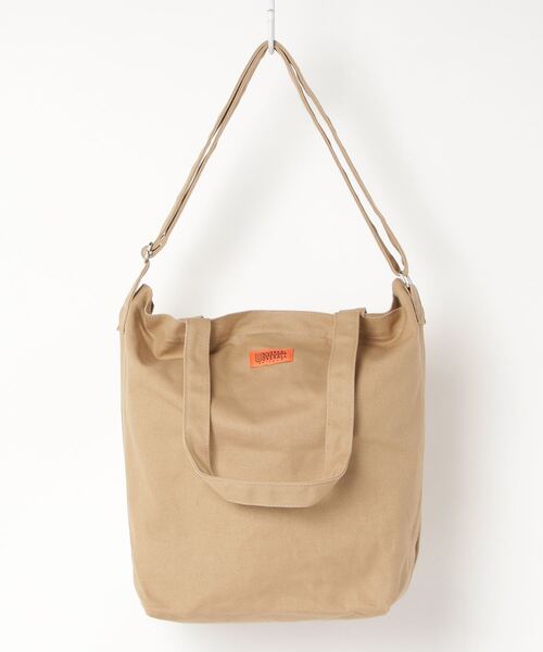 UNIVERSAL OVERALL(ユニバーサルオーバーオール)の「【UNIVERSAL OVERALL/ユニバーサルオーバーオール】キャンバス生地2WAYショルダートートバッグ(トートバッグ・レディース・ベージュ/ホワイト/グレー/ブラック/ブルー・FREE)」の6枚目の写真