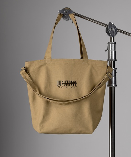 UNIVERSAL OVERALL(ユニバーサルオーバーオール)の「【UNIVERSAL OVERALL/ユニバーサルオーバーオール】キャンバス生地2WAYショルダートートバッグ(トートバッグ・レディース・ベージュ/ホワイト/グレー/ブラック/ブルー・FREE)」の4枚目の写真