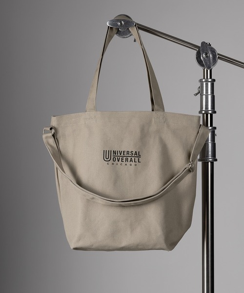 UNIVERSAL OVERALL(ユニバーサルオーバーオール)の「【UNIVERSAL OVERALL/ユニバーサルオーバーオール】キャンバス生地2WAYショルダートートバッグ(トートバッグ・レディース・ベージュ/ホワイト/グレー/ブラック/ブルー・FREE)」の3枚目の写真