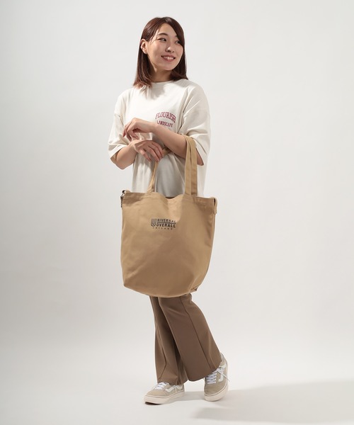 UNIVERSAL OVERALL(ユニバーサルオーバーオール)の「【UNIVERSAL OVERALL/ユニバーサルオーバーオール】キャンバス生地2WAYショルダートートバッグ(トートバッグ・レディース・ベージュ/ホワイト/グレー/ブラック/ブルー・FREE)」の18枚目の写真
