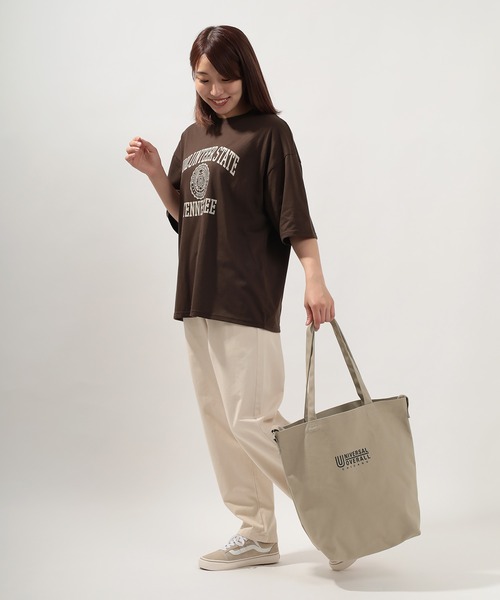 UNIVERSAL OVERALL(ユニバーサルオーバーオール)の「【UNIVERSAL OVERALL/ユニバーサルオーバーオール】キャンバス生地2WAYショルダートートバッグ(トートバッグ・レディース・ベージュ/ホワイト/グレー/ブラック/ブルー・FREE)」の21枚目の写真