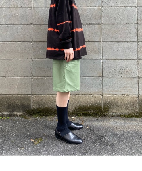 CIAOPANIC（チャオパニック）の「フェイクレザーショートパンツ（その他パンツ・メンズ・オリーブ/オフホワイト/ブラック・MEDIUM/LARGE）」の11枚目の写真