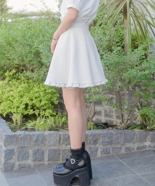 ROJITA（ロジータ）の「ハートビジューバックルスカート（スカート・レディース・ブラック/ホワイト/グレー・FREE）」の16枚目の写真