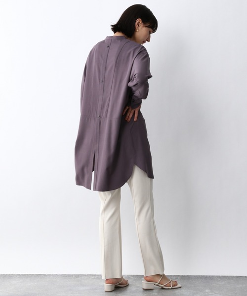 A part by（アパートバイ）の「SC＊グリンフィルロングシャツ　933076（シャツ/ブラウス・レディース・オフホワイト/ピンク系その他4/ベージュ・LARGE/MEDIUM）」の4枚目の写真