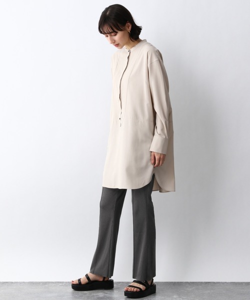 A part by（アパートバイ）の「SC＊グリンフィルロングシャツ　933076（シャツ/ブラウス・レディース・オフホワイト/ピンク系その他4/ベージュ・LARGE/MEDIUM）」の9枚目の写真