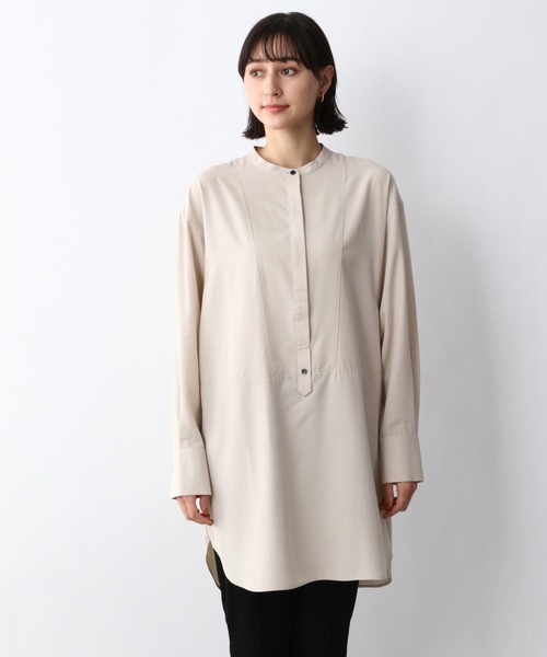 A part by（アパートバイ）の「SC＊グリンフィルロングシャツ　933076（シャツ/ブラウス・レディース・オフホワイト/ピンク系その他4/ベージュ・LARGE/MEDIUM）」の14枚目の写真