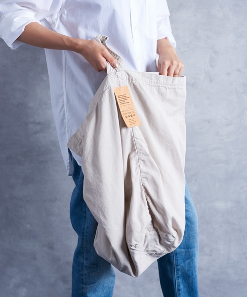 Butler Verner Sails（バトラーヴァーナーセイルス）の「Butler Verner Sails バトラーバーナーセイルズ / 反応染かつらぎビッグワンショルダーバッグ / JA-2558（トートバッグ・メンズ・ライトオリーブ/グレー系その他/ブルー系その他/キャメル/レッド系その他/ライトベージュ・FREE）」の10枚目の写真