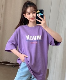 『muah muah/ムーアムーア』HALF LOWER PRINTING T-SHIRT/ハーフロワープリント 半袖Tシャツ