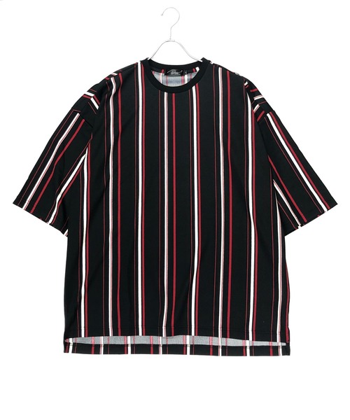 Beno(ビーノ)の「ストライプ カットジョーゼット オーバーサイズ Tシャツ(Tシャツ/カットソー・メンズ・ホワイト系その他/ブラック系その他/グレー系その他/ブラック系その他2・M/L)」の13枚目の写真