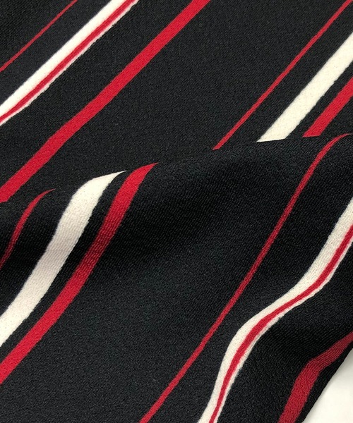 Beno(ビーノ)の「ストライプ カットジョーゼット オーバーサイズ Tシャツ(Tシャツ/カットソー・メンズ・ホワイト系その他/ブラック系その他/グレー系その他/ブラック系その他2・M/L)」の14枚目の写真
