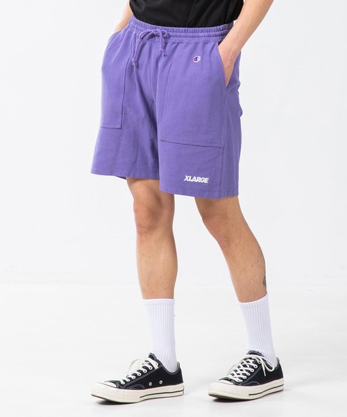 XLARGE（エクストララージ）の「XLARGE×CHAMPION REVERSE WEAVE SHORT PANTS（その他パンツ・メンズ・ホワイト/ブラック/ネイビー/ブラウン/ライトパープル・SMALL/MEDIUM/LARGE/X-LARGE）」の5枚目の写真