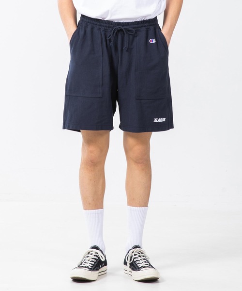 XLARGE（エクストララージ）の「XLARGE×CHAMPION REVERSE WEAVE SHORT PANTS（その他パンツ・メンズ・ホワイト/ブラック/ネイビー/ブラウン/ライトパープル・SMALL/MEDIUM/LARGE/X-LARGE）」の4枚目の写真
