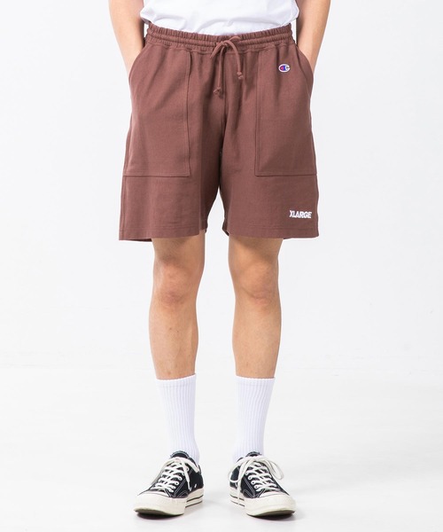 XLARGE（エクストララージ）の「XLARGE×CHAMPION REVERSE WEAVE SHORT PANTS（その他パンツ・メンズ・ホワイト/ブラック/ネイビー/ブラウン/ライトパープル・SMALL/MEDIUM/LARGE/X-LARGE）」の3枚目の写真
