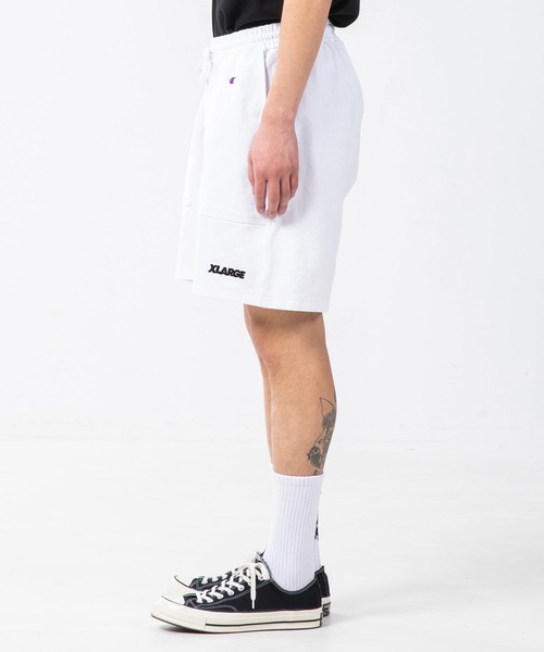XLARGE（エクストララージ）の「XLARGE×CHAMPION REVERSE WEAVE SHORT PANTS（その他パンツ・メンズ・ホワイト/ブラック/ネイビー/ブラウン/ライトパープル・SMALL/MEDIUM/LARGE/X-LARGE）」の6枚目の写真