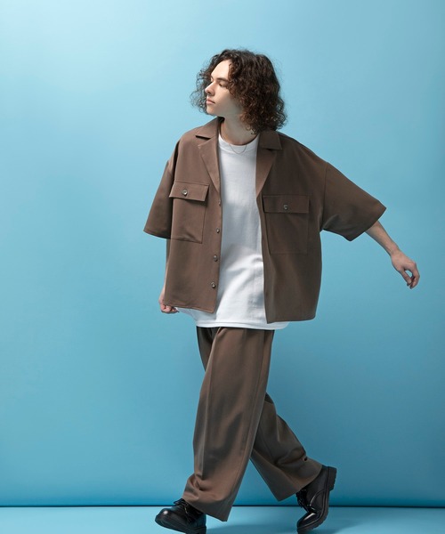 LUCY（ルーシー）の「LUCY/T/R LOOSE TUCK WIDE SLACKS（スラックス・メンズ・ブラウン/ブラック・MEDIUM/LARGE）」の6枚目の写真