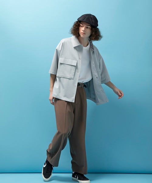LUCY（ルーシー）の「LUCY/T/R LOOSE TUCK WIDE SLACKS（スラックス・メンズ・ブラウン/ブラック・MEDIUM/LARGE）」の7枚目の写真
