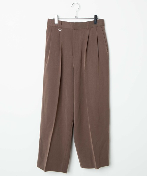 LUCY（ルーシー）の「LUCY/T/R LOOSE TUCK WIDE SLACKS（スラックス・メンズ・ブラウン/ブラック・MEDIUM/LARGE）」の9枚目の写真