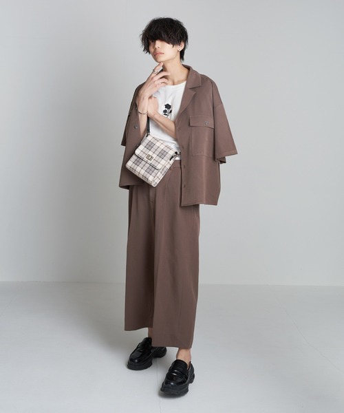 LUCY（ルーシー）の「LUCY/T/R LOOSE TUCK WIDE SLACKS（スラックス・メンズ・ブラウン/ブラック・MEDIUM/LARGE）」の19枚目の写真