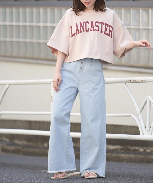 OLIVE des OLIVE（オリーブデオリーブ）の「カレッジプリントTシャツ（Tシャツ/カットソー・レディース・ベージュ/オフホワイト/スミクロ・FREE）」の20枚目の写真