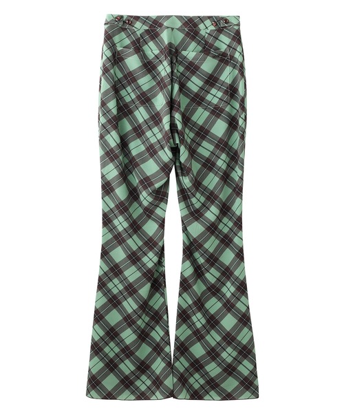 X-girl（エックスガール）の「DIAMOND PLAID FLARE PANTS（その他パンツ・レディース・ブラック/ライトグリーン/ライトブルー・S/XS/M）」の18枚目の写真