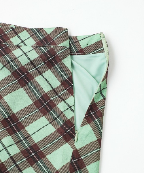 X-girl（エックスガール）の「DIAMOND PLAID FLARE PANTS（その他パンツ・レディース・ブラック/ライトグリーン/ライトブルー・S/XS/M）」の22枚目の写真