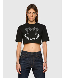 DIESEL | レディース Tシャツ トップス カットソ－ スリムフィット ショート丈(Tシャツ/カットソー)