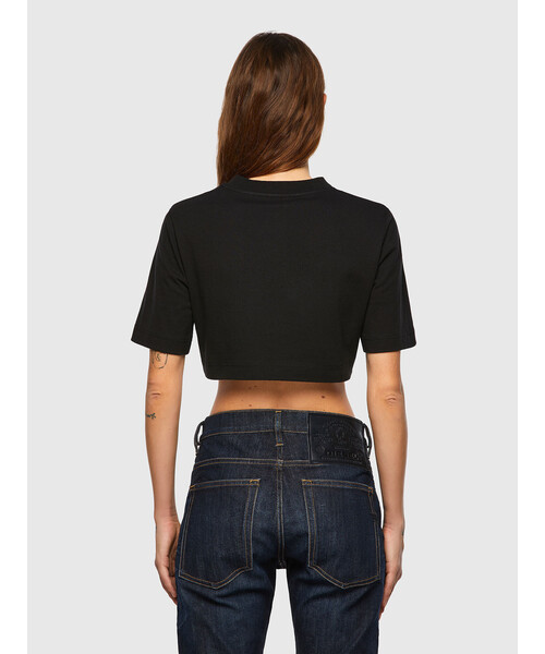 DIESEL（ディーゼル）の「レディース Tシャツ トップス カットソ－ スリムフィット ショート丈（Tシャツ/カットソー・レディース・ホワイト/ブラック・LARGE/SMALL/MEDIUM/X-SMALL）」の10枚目の写真