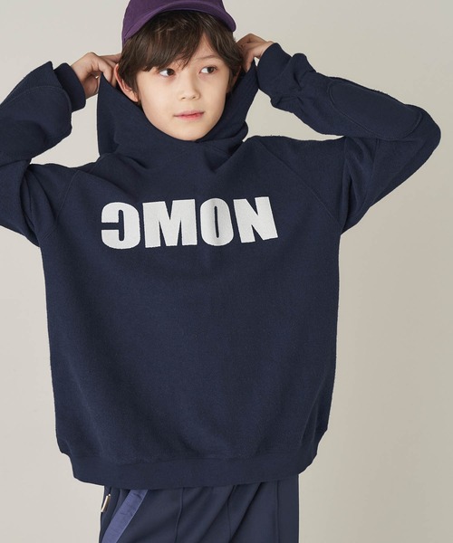 &yam(アンドヤム)の「USA裏毛オーバーサイズ裏使いプリントパーカー(パーカー・キッズ・ブルー/ブラック/ベージュ/ホワイト・130-140cm/150-160cm/140-150cm/120-130cm/110-120cm)」の4枚目の写真