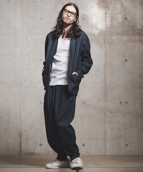 GLIMCLAP（グリムクラップ）の「mp9177-Stretch denim tapered pants テーパードパンツ（デニムパンツ・メンズ・ダークインディゴブルー/ライトインディゴブルー/ワンウォッシュ・S/L/M）」の17枚目の写真