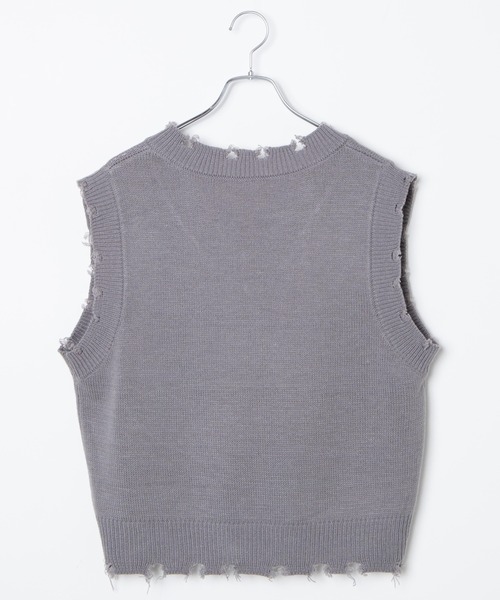 WEGO（ウィゴー）の「WEGO/オーバーサイズニットベスト（ベスト・レディース・ブラック/ダークグリーン/グレー/アイボリー/ブラック系その他・FREE）」の21枚目の写真