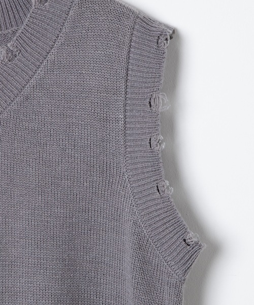 WEGO（ウィゴー）の「WEGO/オーバーサイズニットベスト（ベスト・レディース・ブラック/ダークグリーン/グレー/アイボリー/ブラック系その他・FREE）」の13枚目の写真