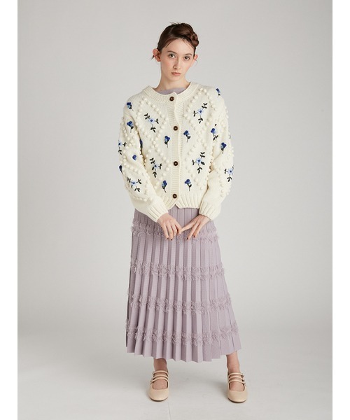 FURFUR（ファーファー）の「玉編み刺繍カーディガン（カーディガン